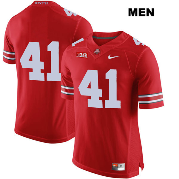 Ohio State Buckeyes Men's Hayden Jester #41 Red Authentic Nike No Name College NCAA Stitched Football Jersey CK19P30JT
